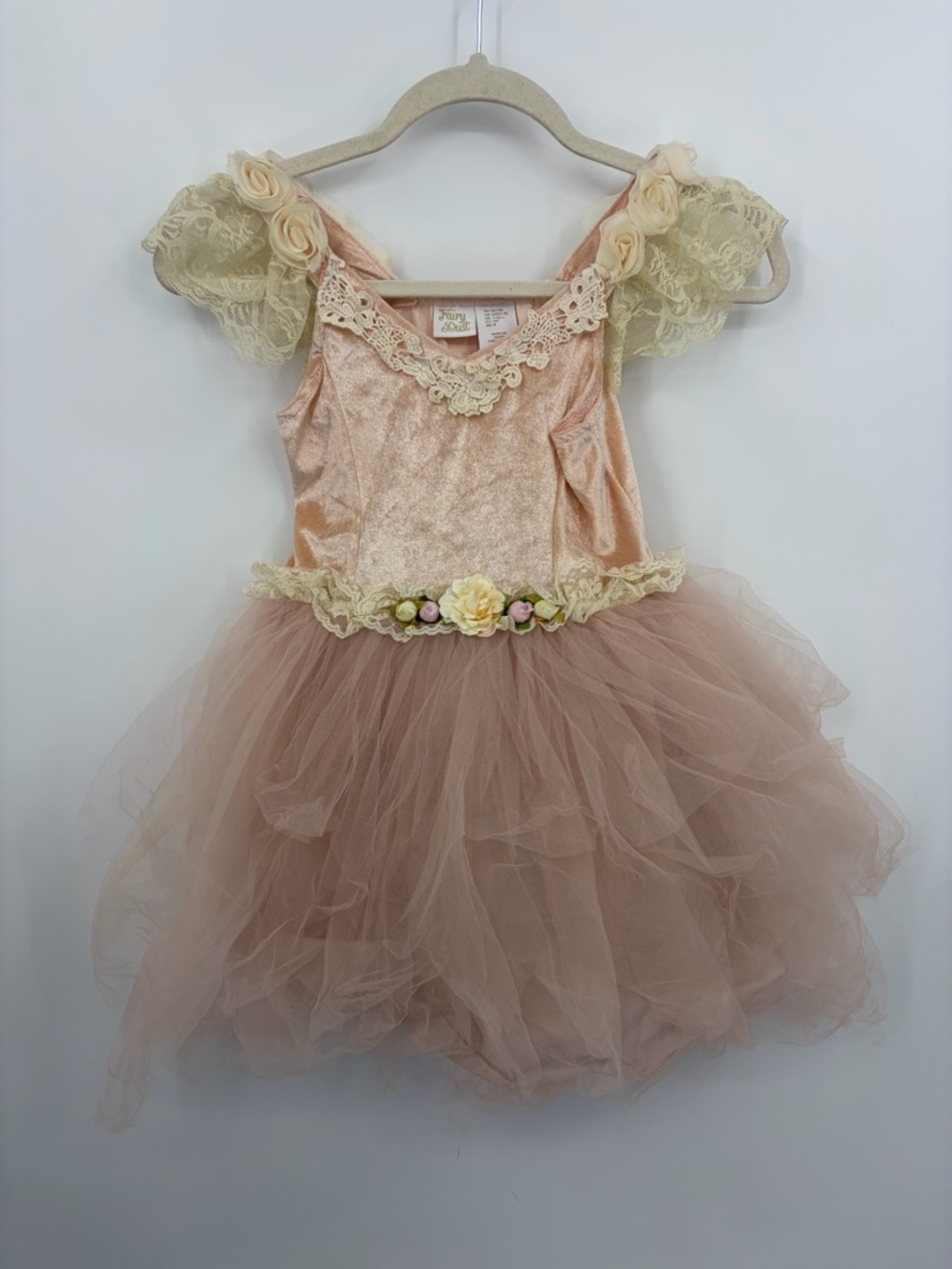 Fairy Dust Ivory Pink Fairy Princess Costume Toddler Size 5 (7/8) Dress No Wings